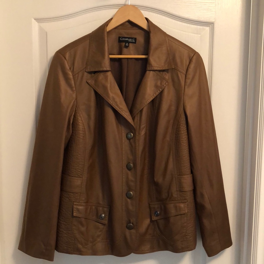 CONRAD C Faux-Leather Jacket